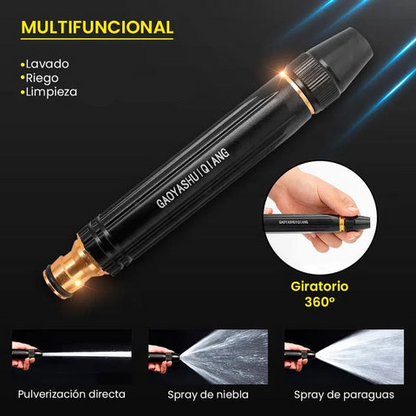 Boquilla de alta presión™: convierte cualquier manguera en una hidrolavadora al instante
